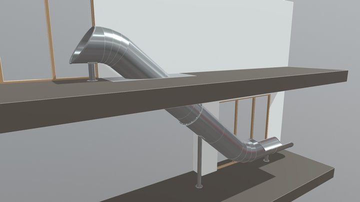 Zjeżdżalnia nierdzewna V2 3D Model