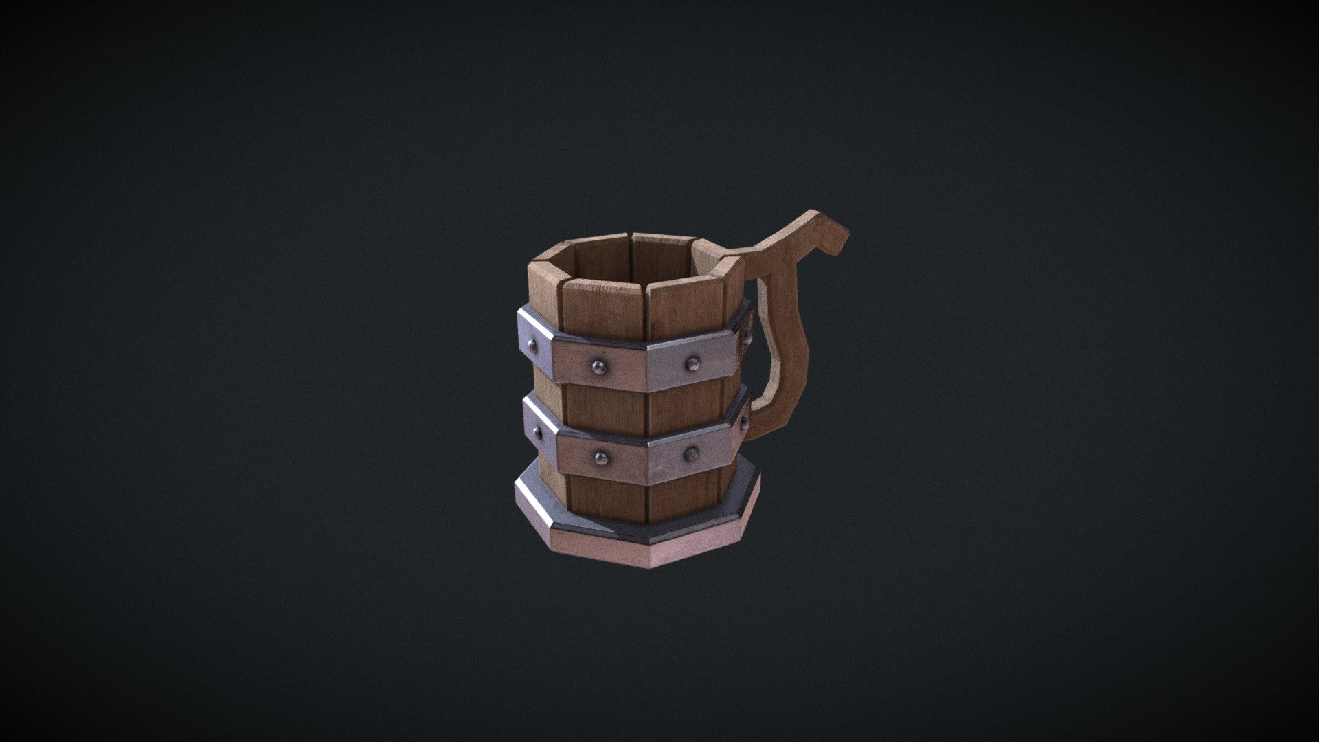 Beer mug - lowpoly, gameready