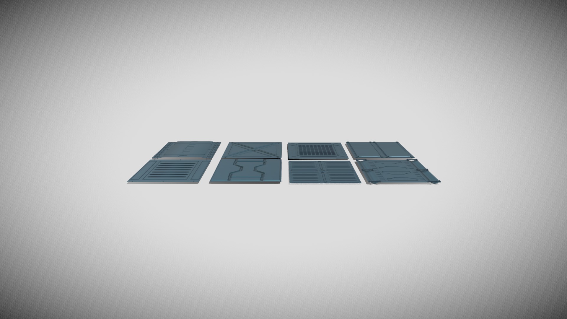 3D model Sci-fi Floor Panels - This is a 3D model of the Sci-fi Floor Panels. The 3D model is about engineering drawing.