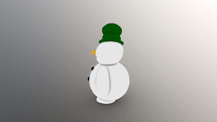 Happy Snowman 3D 3D Model