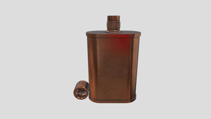 botella de cobre 3D Model