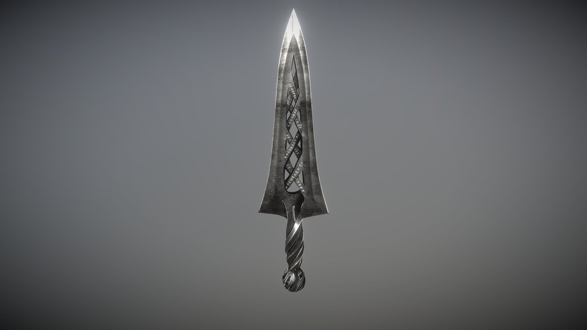 Dagger Low-poly 3d modelmelee