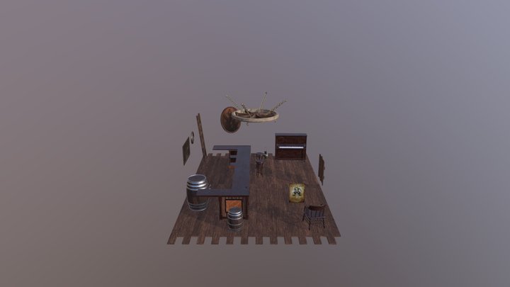 Western Bar 3D Model