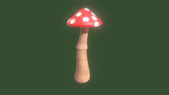 Dotted Mushroom 3D Model