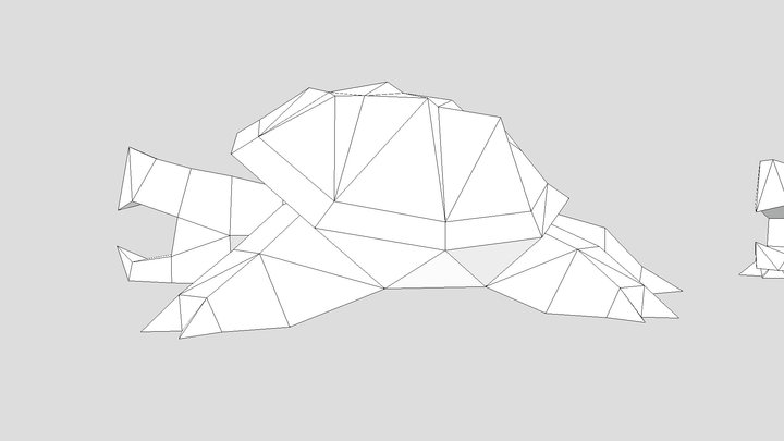 Common Snapping Turtle Papercraft 3D Model