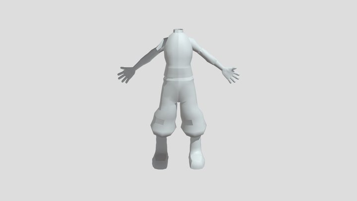 Character model w/ clothes 3D Model