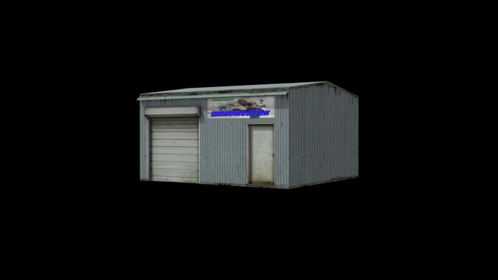Low poly car repair 3D Model