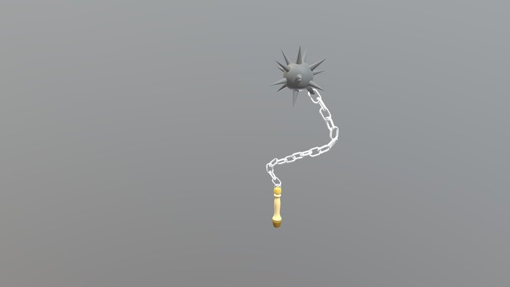 Spiked Chain Mace 3D Model