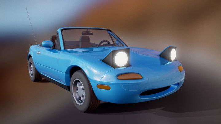 1990 Mazda Miata MX-5 NA (High-Poly) 3D Model