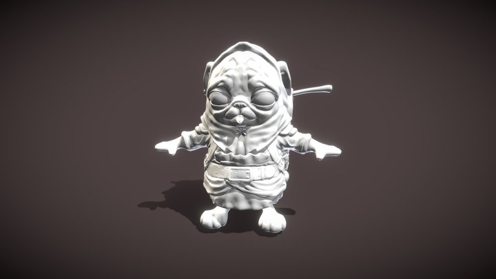 PugWarriorHighRes 3D Model