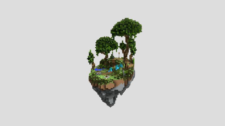 InsaneCraft - Grove Island 3D Model
