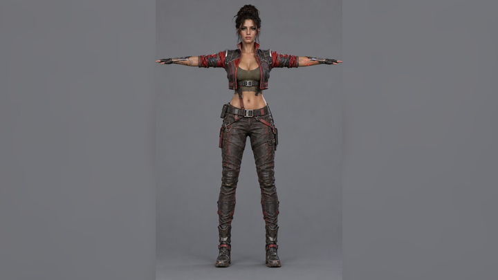 Panam Palmer (Cyberpunk 2077) T-Pose 3D Model