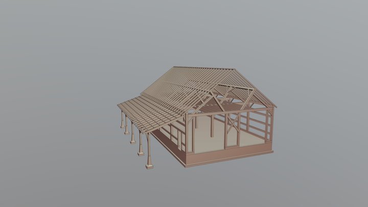 BOB’S  FULL TF GARAGE 36X60 3D Model
