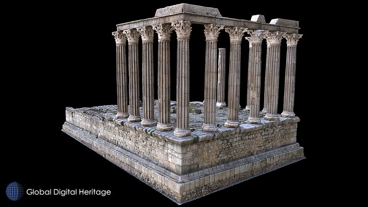 Roman Temple of Evora 3D Model