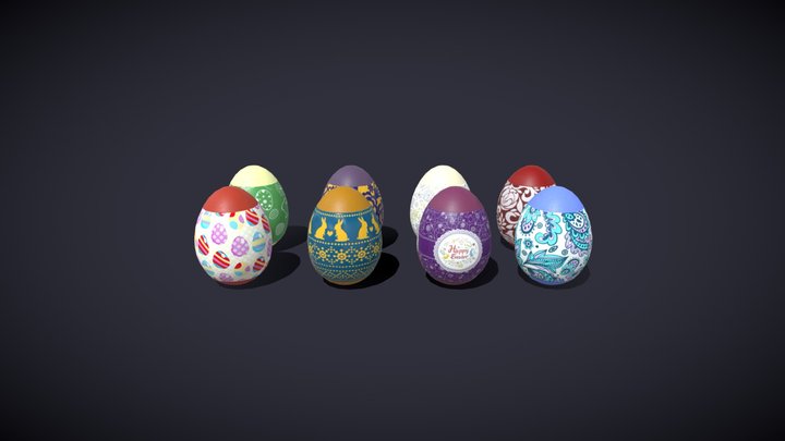 Easter Eggs 3D Model 3D Model