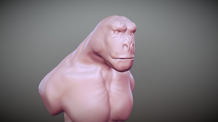 Gorilla inspred creature 3D Model