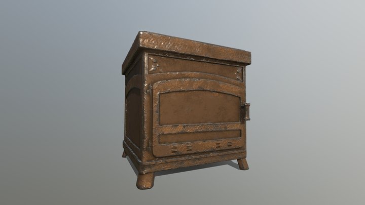 Old wood stove 3D Model