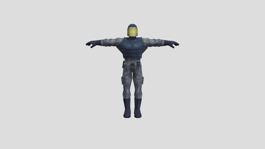 Unused Basic Soldier (Hulk 2003 Game) T- Pose