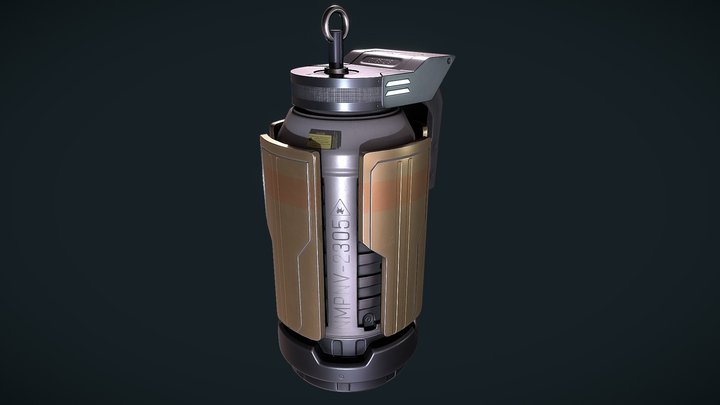 SciFi Grenade 3D Model