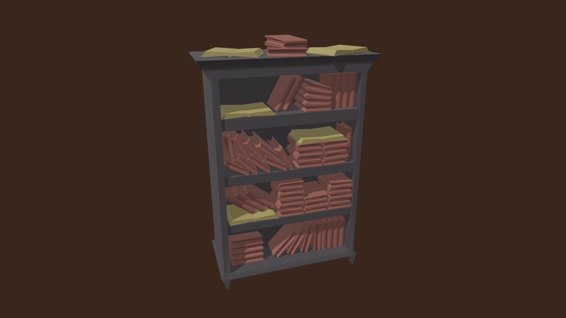 Estante Com Livros - Bookcase
