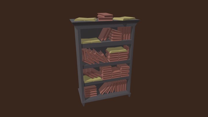 Estante Com Livros - Bookcase 3D Model