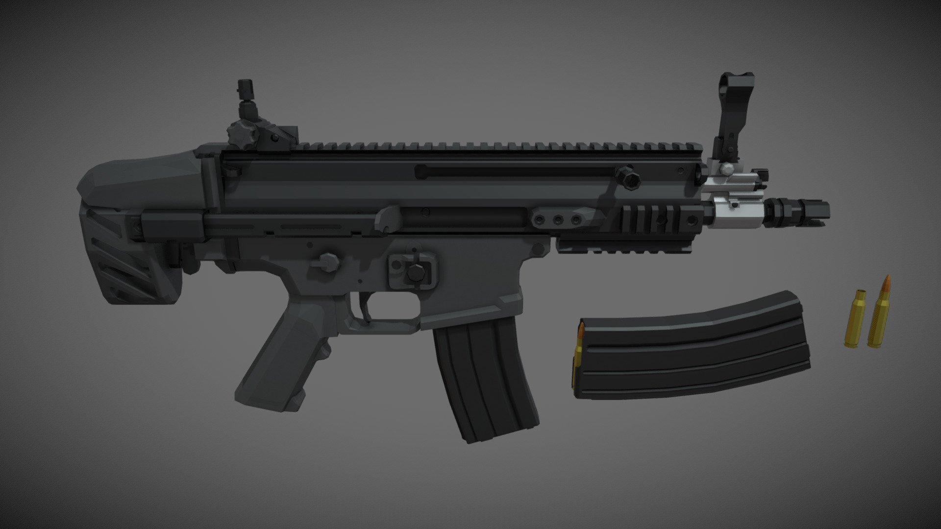 low-poly SCAR SC - Download Free 3D model by D_U (@DU1701) [936511d ...