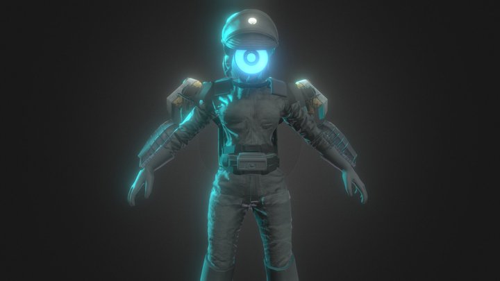 Upgraded Camerawoman Rigged Ik MIXAMO 3D Model