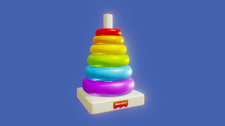 Rock-A-Stack Rings 3D Model