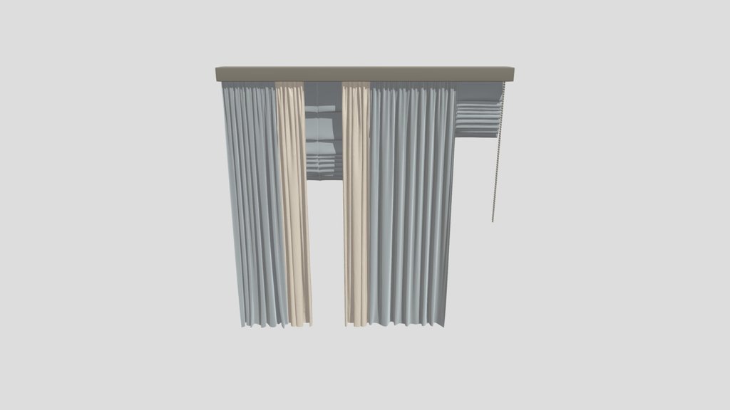 Gd Silk And Cotton Curtain Set