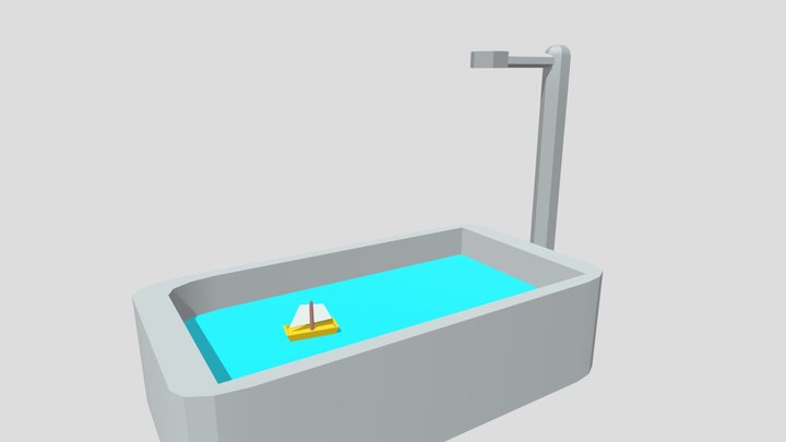 stylized bathtub_lowpoly – Free 3D Model STL