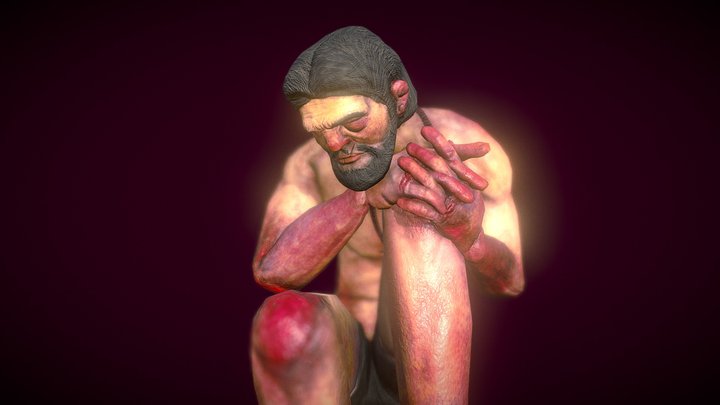 Bandit Prisoner Raquin Sad Pose 3D Model