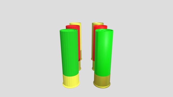 12 Gauge 2.75 Inch 3D Model