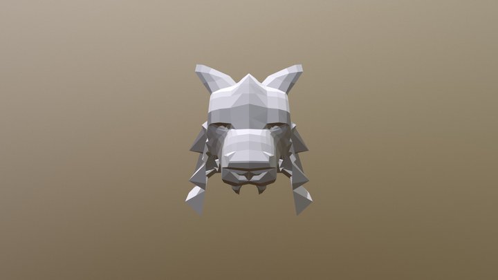 Wolf Helm Smooth 3D Model