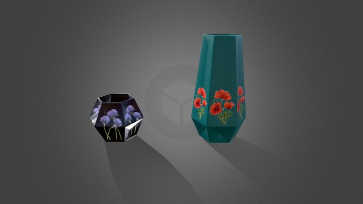 Flower Vases 3D Model