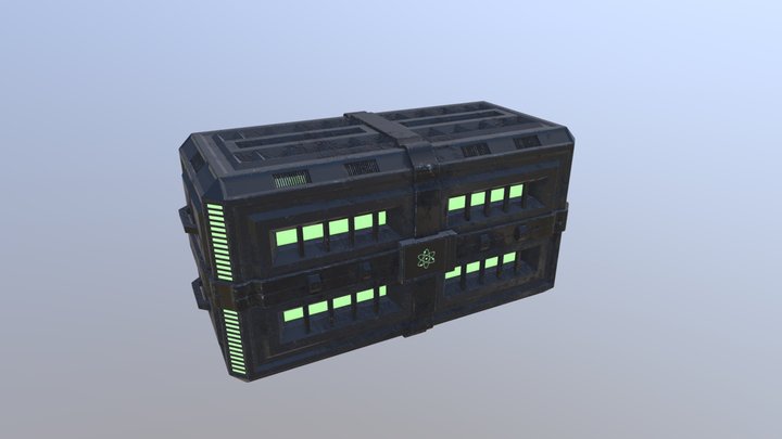 Sci-Fi Chest Box 3D Model