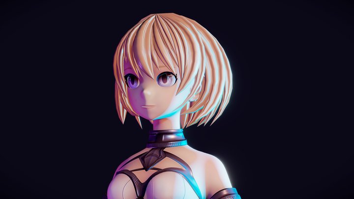 Chica con armadura 3D Model