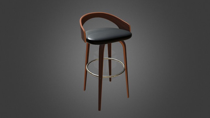Grotto Barstool 3D Model