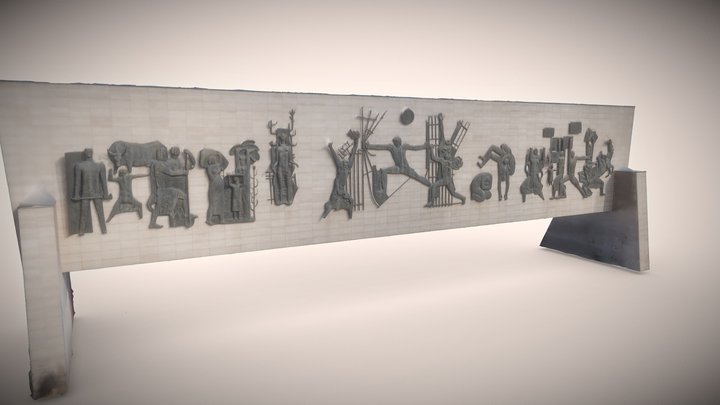 Al-Tahrir monument in Baghdad, Iraq. 3D Model