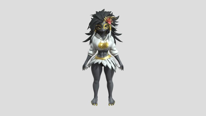 Golden Heart Night Wolf