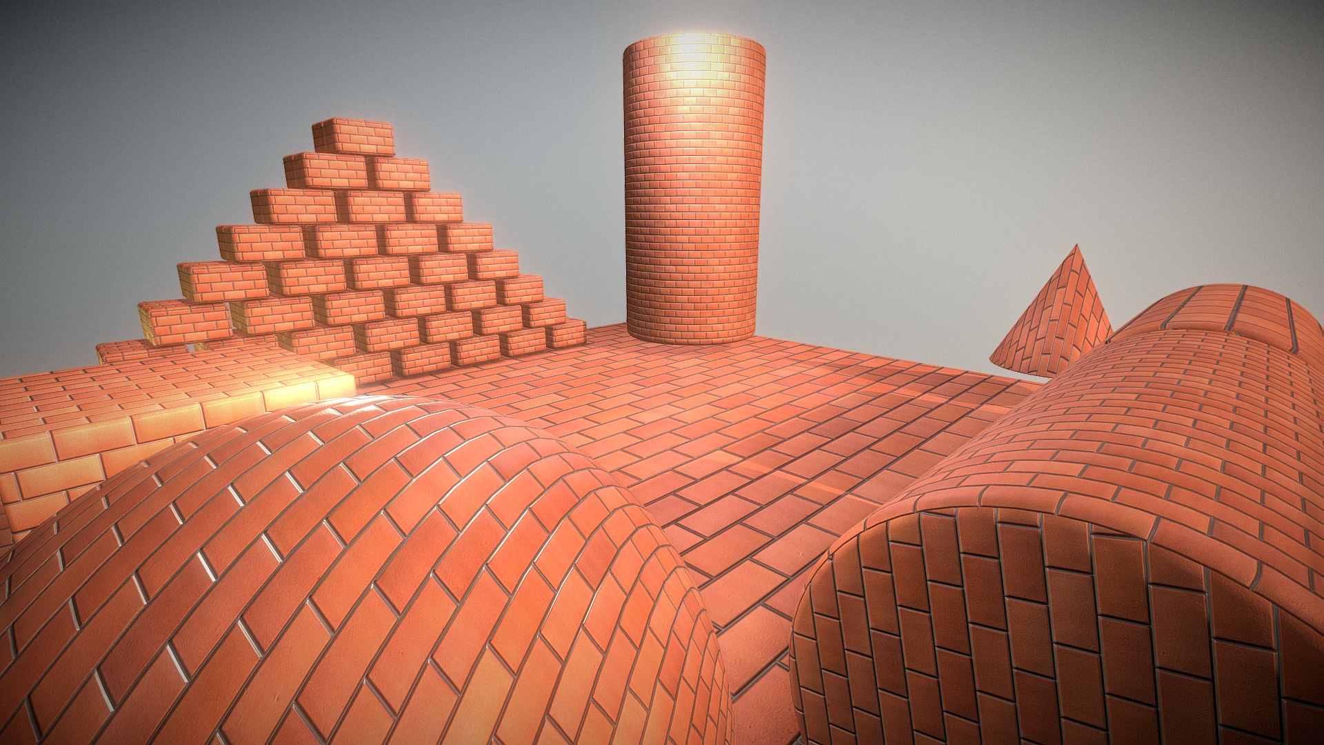 3D model Brick Wall 1 / Texture Set (9) - This is a 3D model of the Brick Wall 1 / Texture Set (9). The 3D model is about a brick wall with a tower.