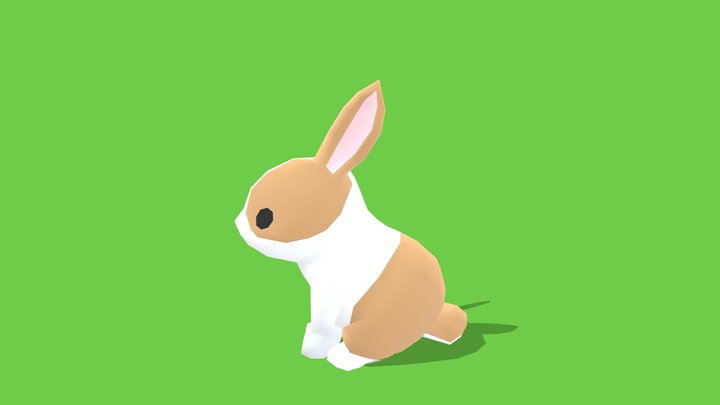 Rabbit Baby - Animated Low Poly – Kostenloses 3D-Modell STL