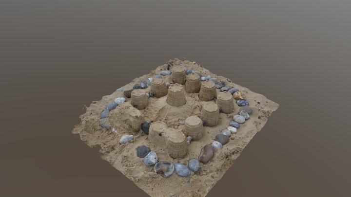 Sand Castle 3D Mesh Model at Waxham, Norfolk 3D Model
