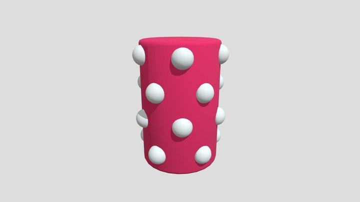 Spoetted Cylinder Obstacle 3D Model