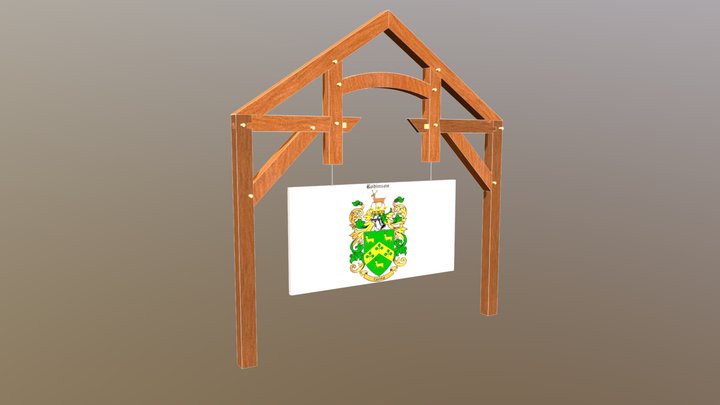 Timber frame Sign 3D Model