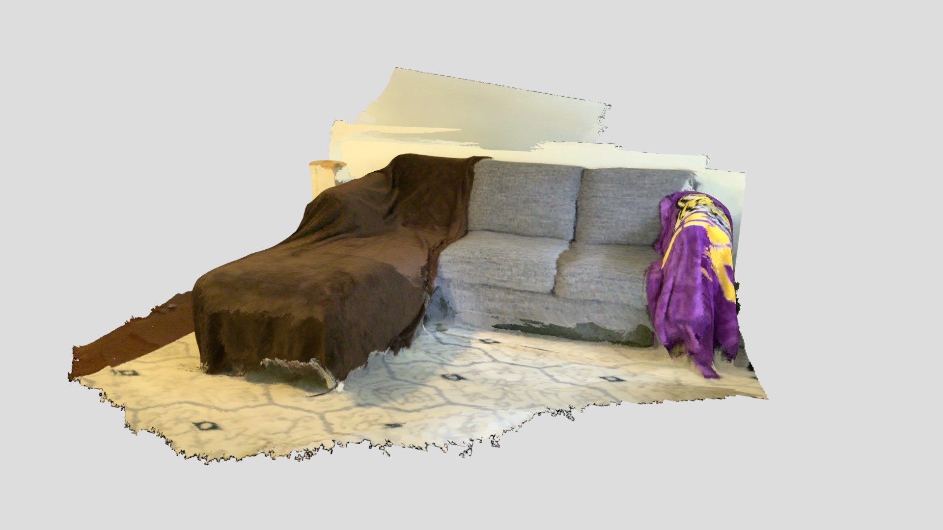 Sofa 3D scan with iPad Pro LiDAR Scandy