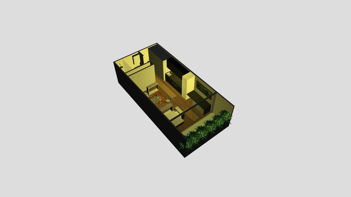 AAC202 A03 Environ Model - Studio Aptmnt ArchViz 3D Model