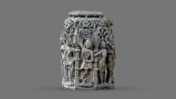 Column base, Gujurat, Western India – Free 3D Model STL