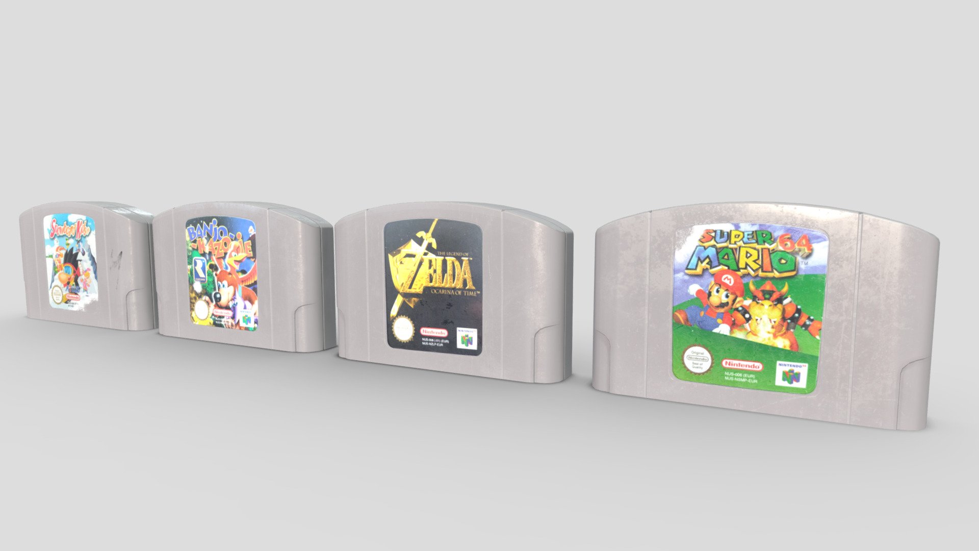 NIntendo 64 Cartridges 3D model by Hogarth [937c010] Sketchfab