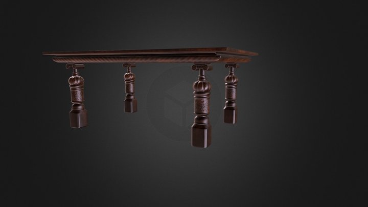 Ornate Table 3D Model