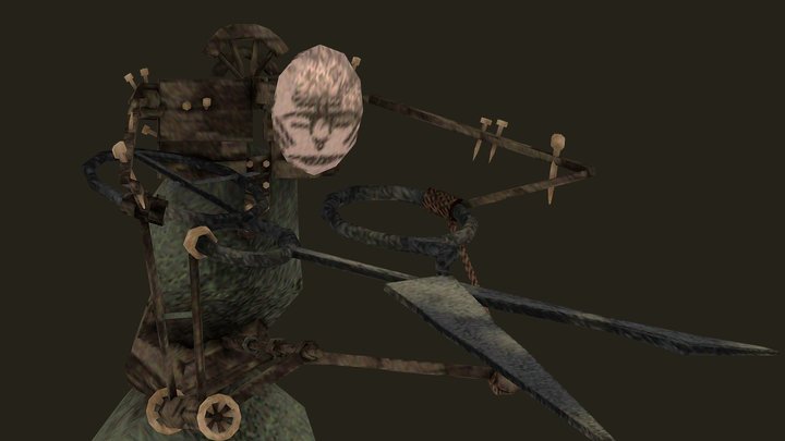 PSX Horror Entity 3D Model